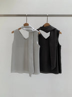 Tie Sleeveless Blouse
