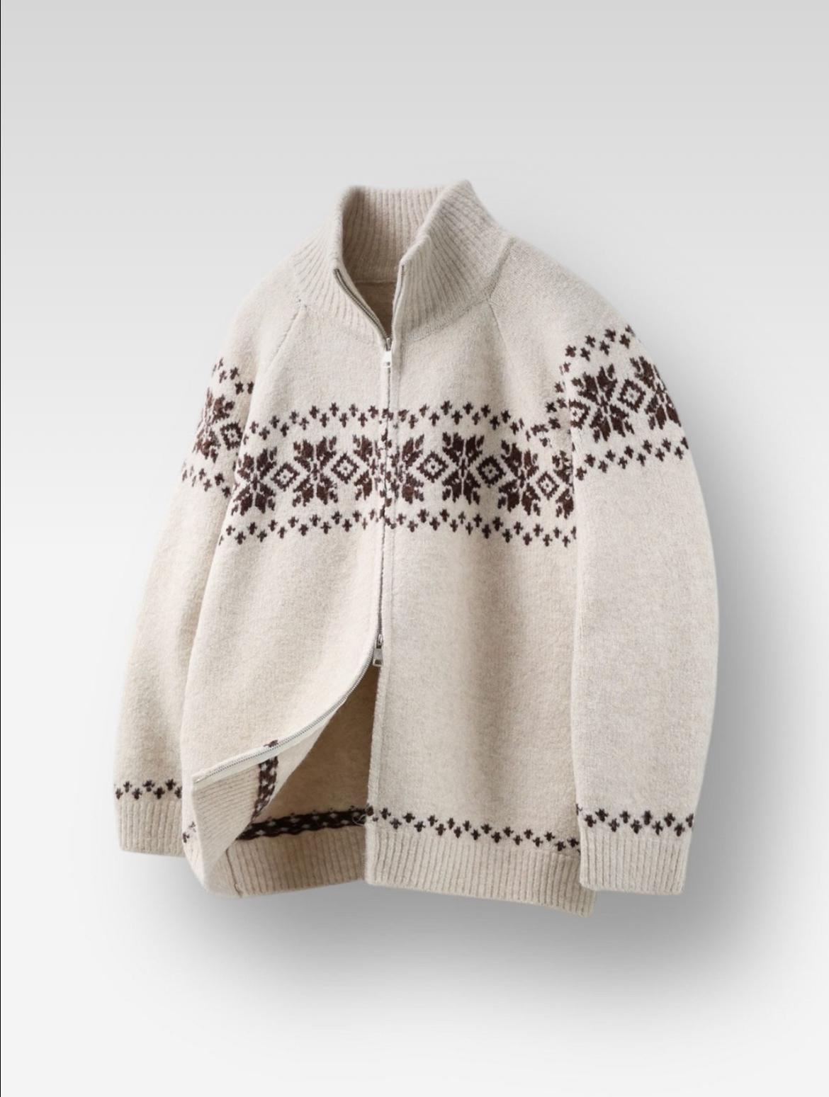 Snowflake Nordic Winter Zip-Up