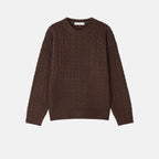 Cropped Cable Soft Wool Knit