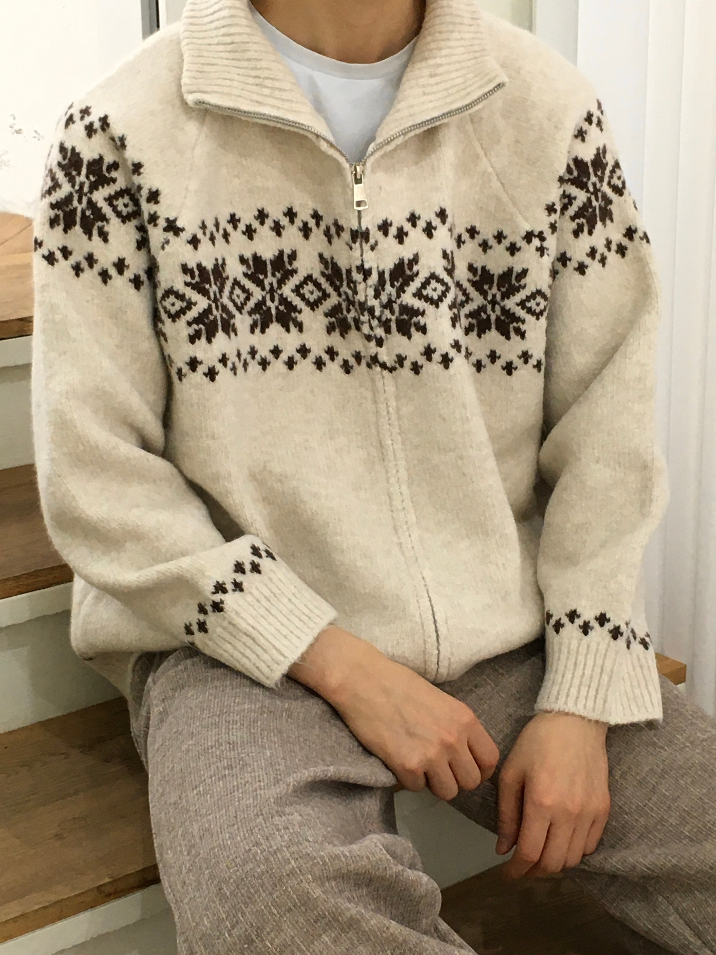Snowflake Nordic Winter Zip-Up