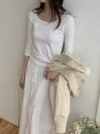 Modal U-Neck Half Sleeve T-Shirt
