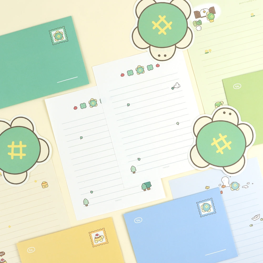Happy Turtle Letter Set / Glücksschildkröten-Briefset