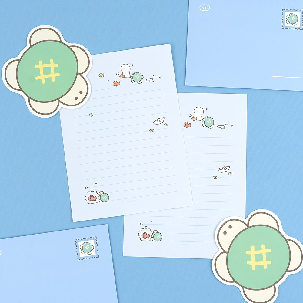 Happy Turtle Letter Set / Glücksschildkröten-Briefset