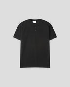Ribbed Henley Knit Tee