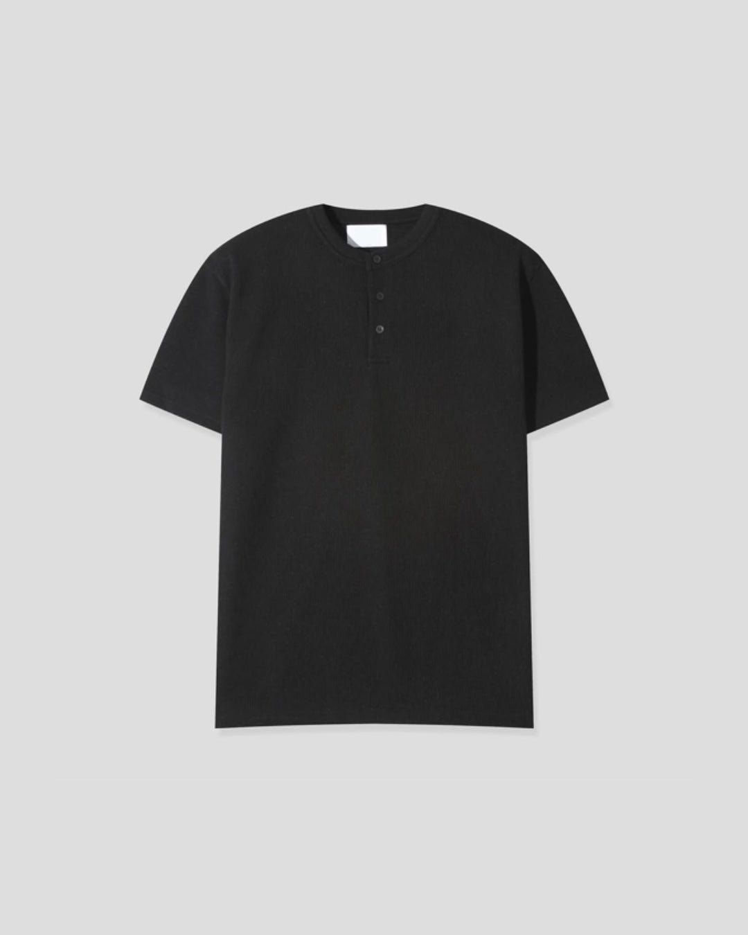 Ribbed Henley Knit Tee