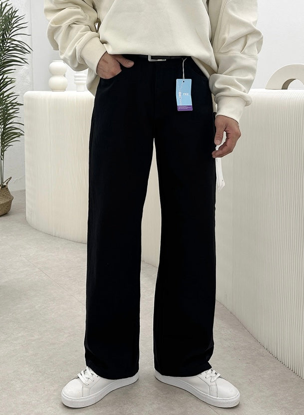 Refined Wide-Leg Cotton Pants