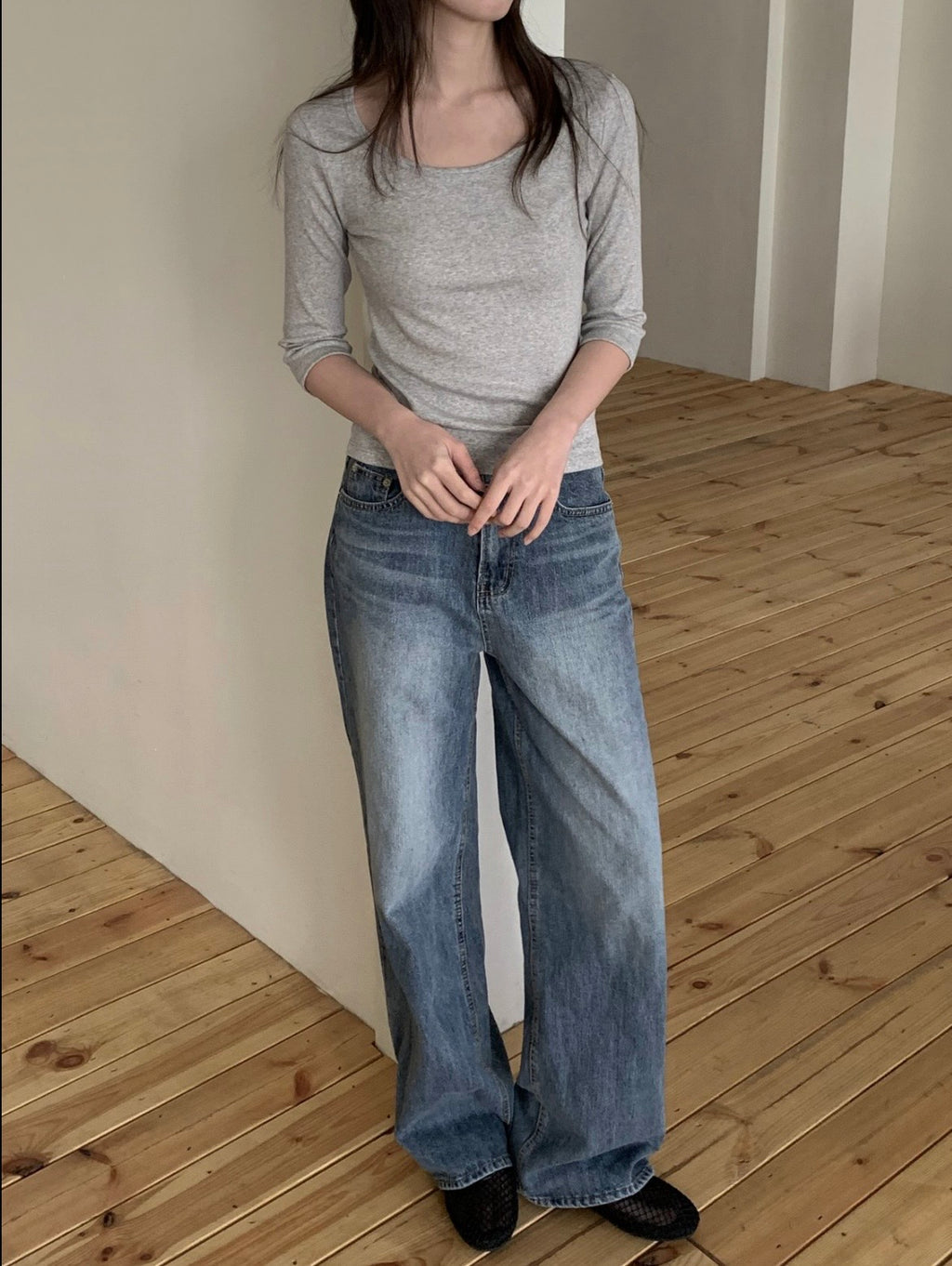 Modal U-Neck Half Sleeve T-Shirt