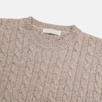 Cropped Cable Soft Wool Knit