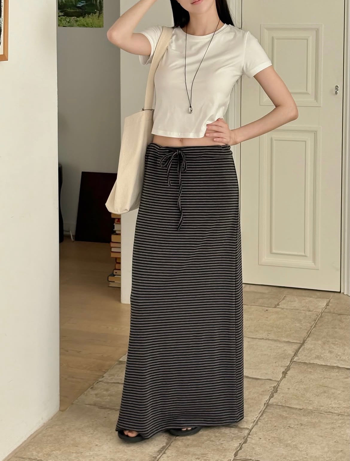 Striped Maxi Skirt