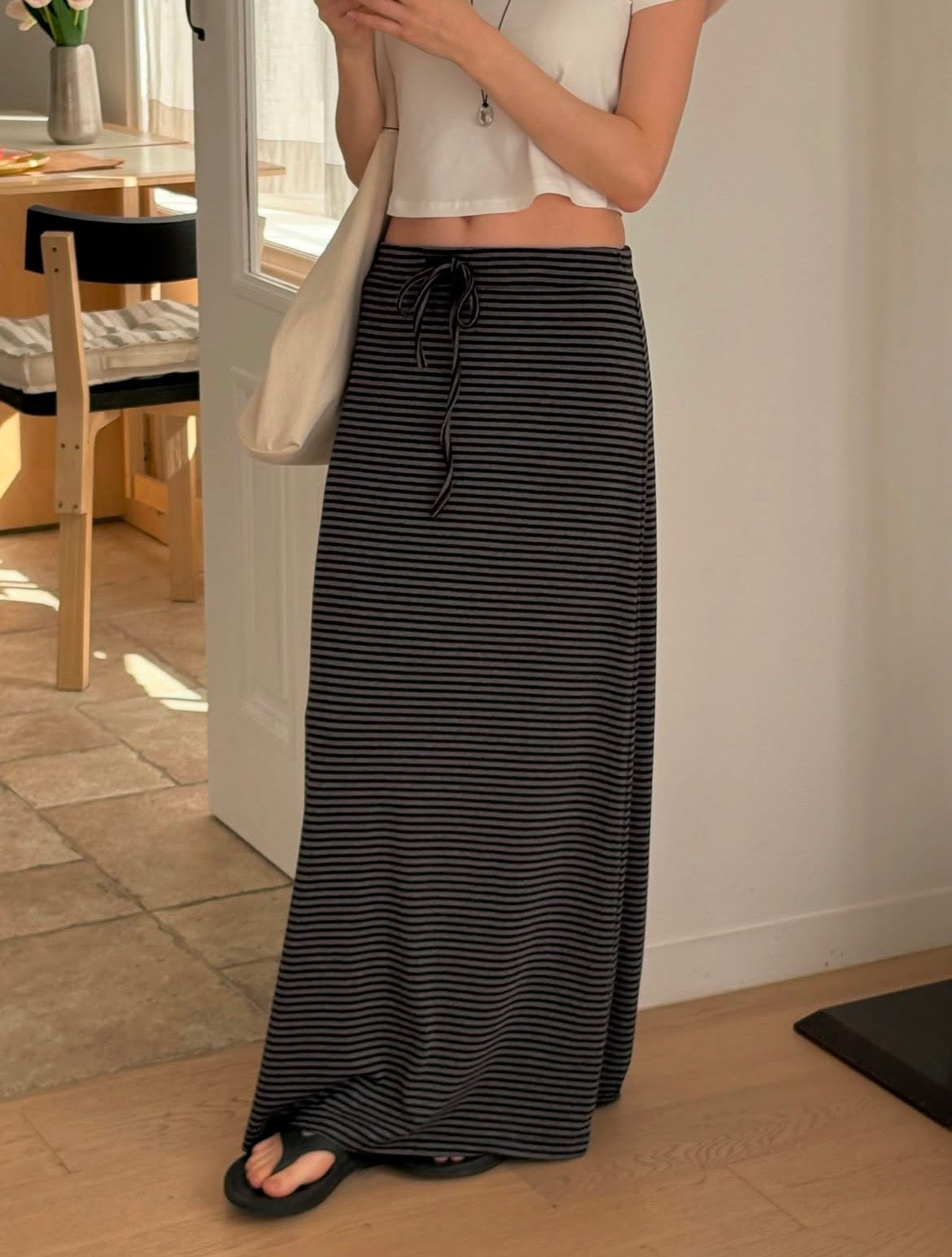 Striped Maxi Skirt