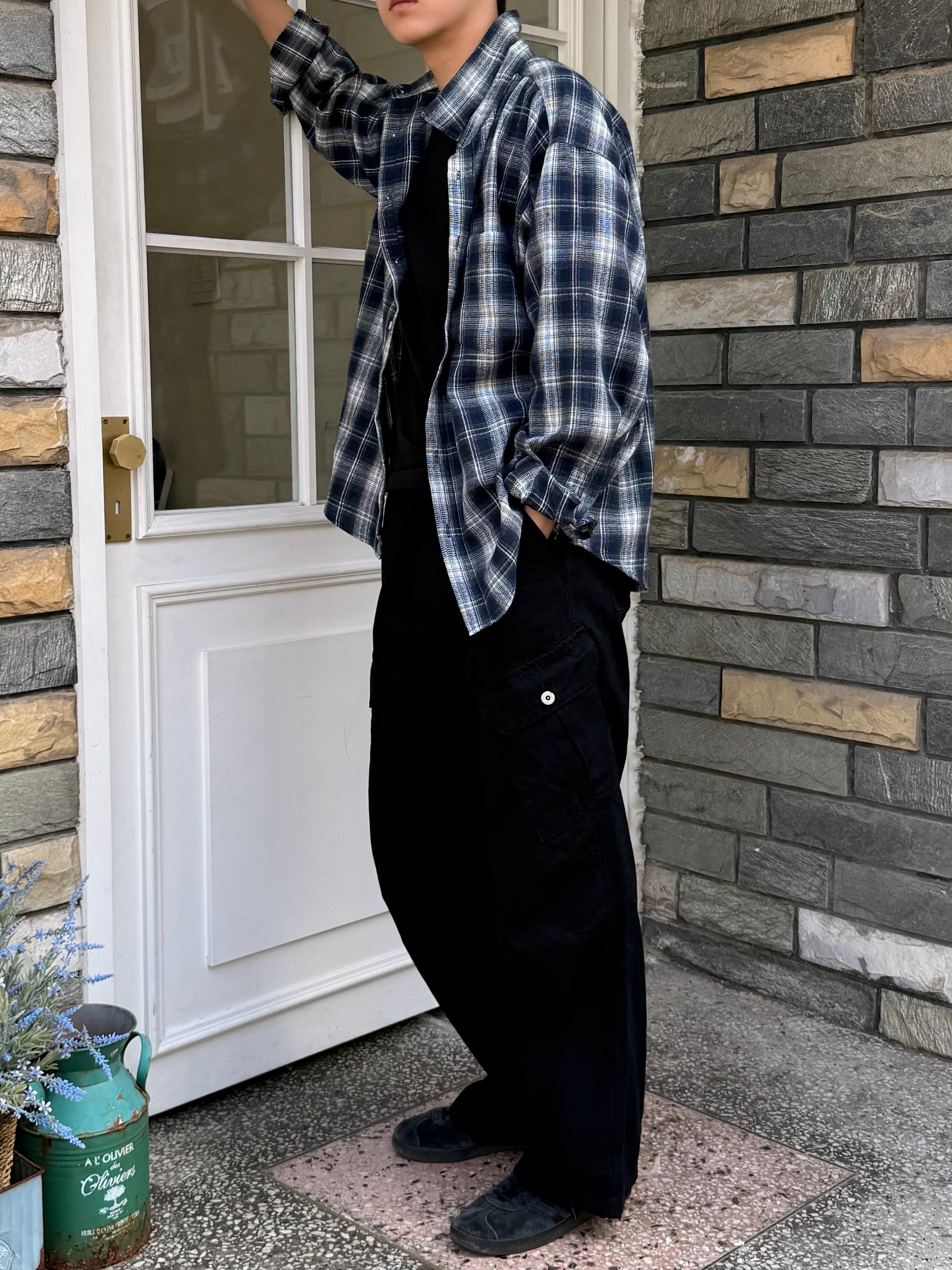 Herringbone Cargo Pants