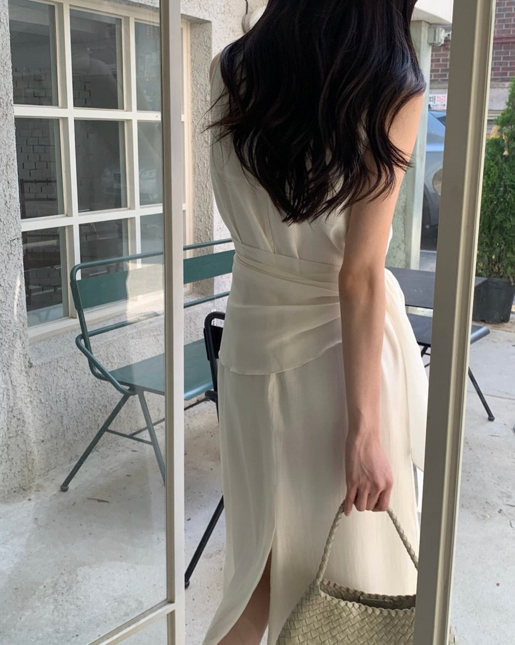 Boat Neck Wrap Long Dress