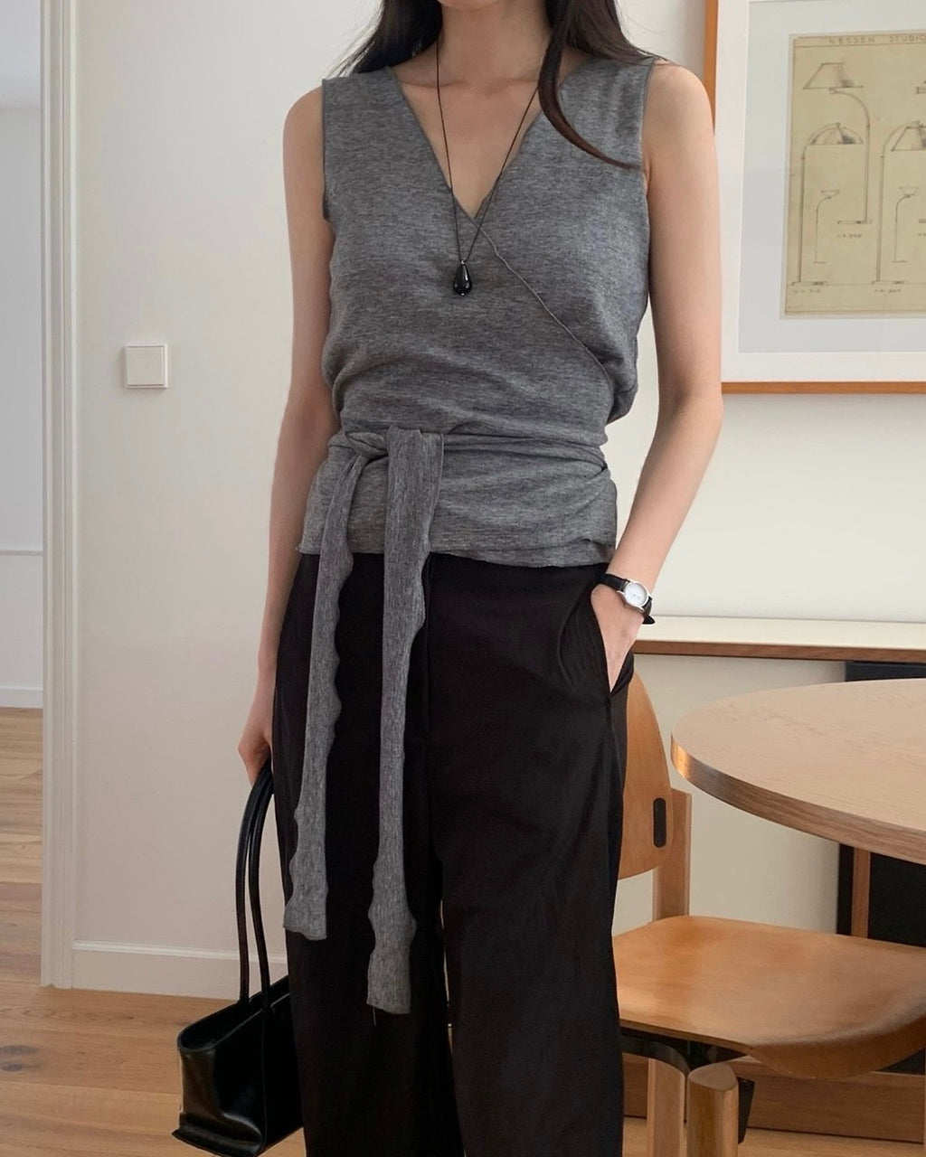 Soft Wrap Sleeveless Top