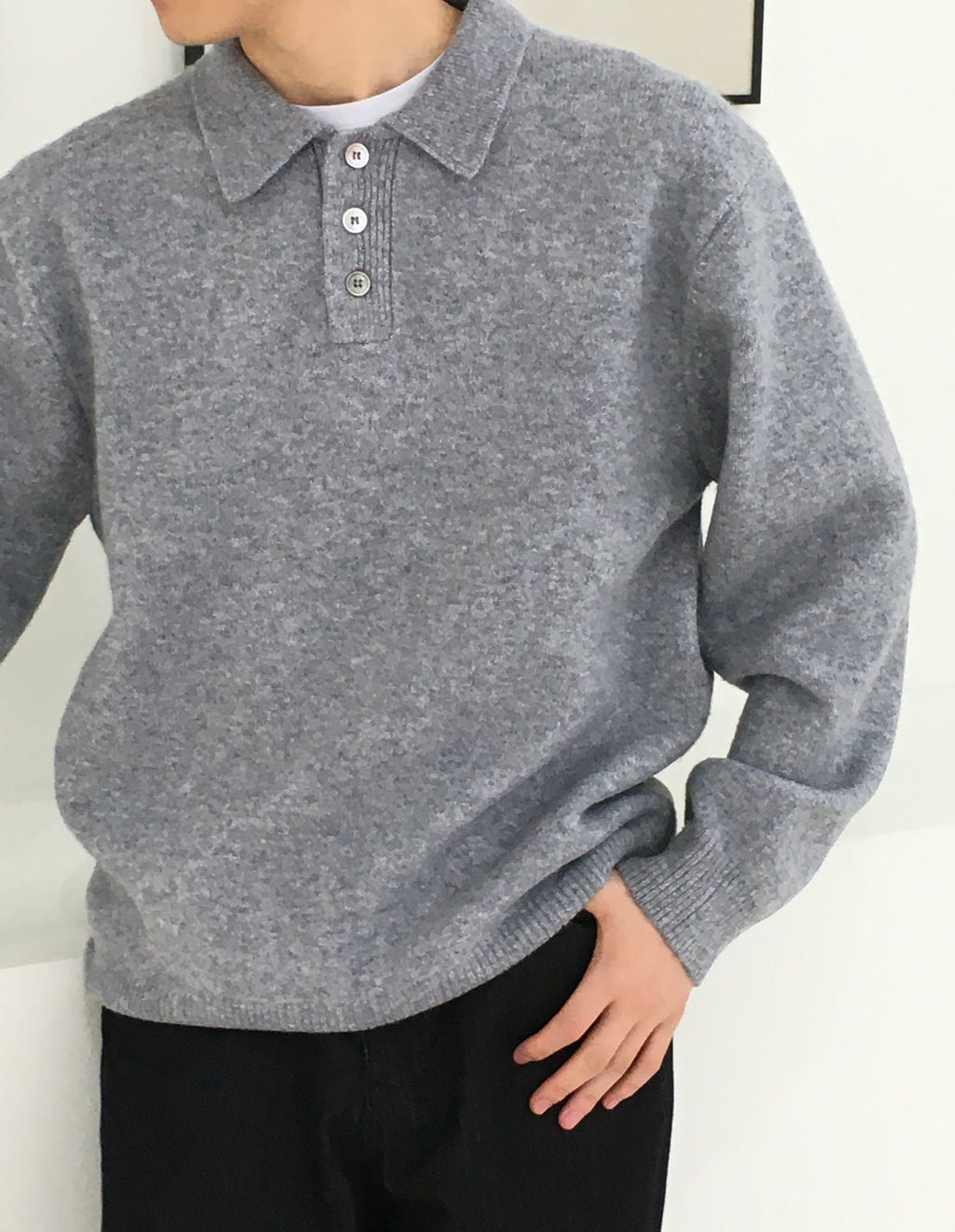 Heritage 5-Gauge Button Collar Knit