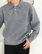 Heritage 5-Gauge Button Collar Knit