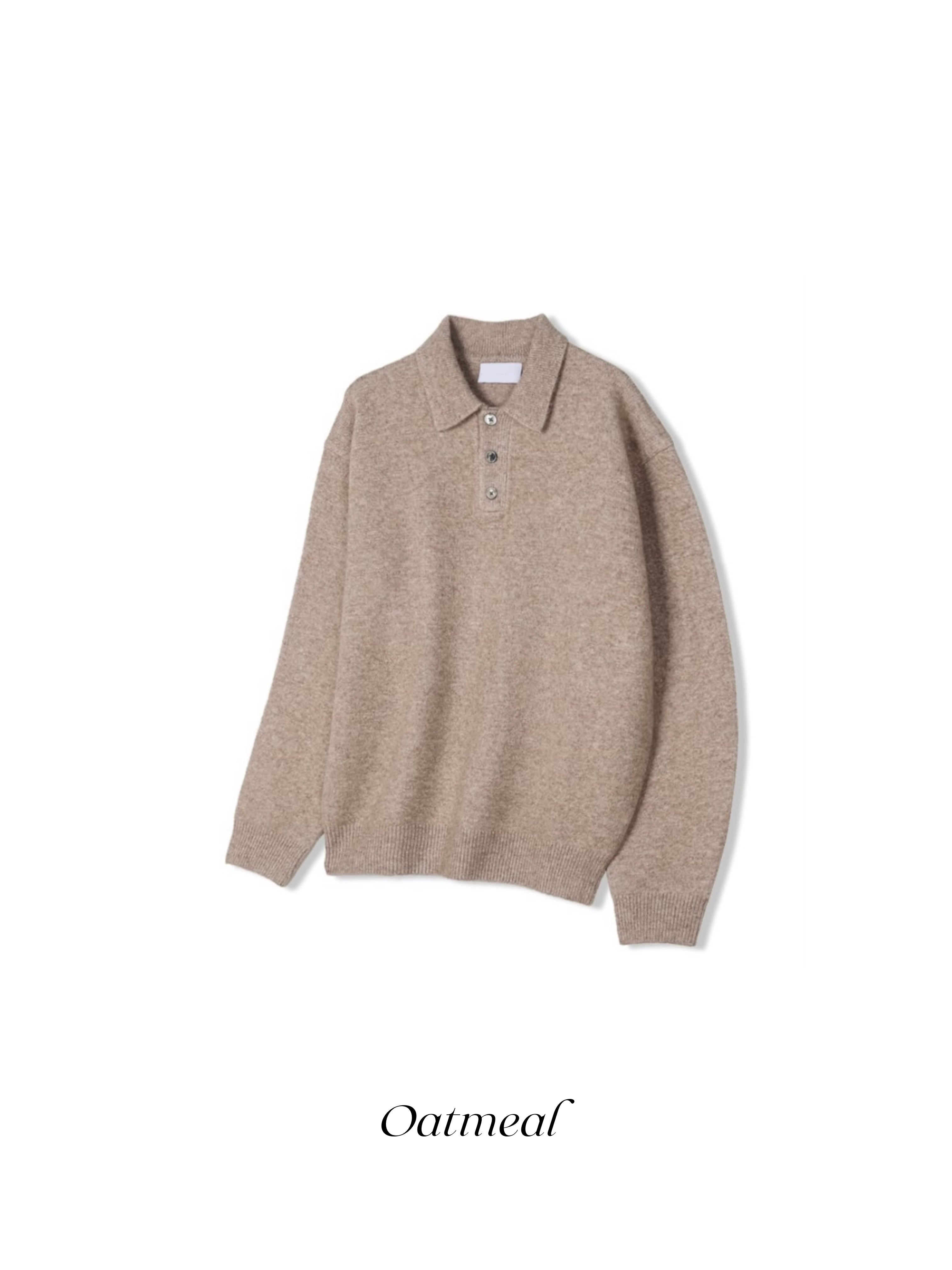 Heritage 5-Gauge Button Collar Knit