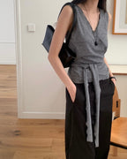 Soft Wrap Sleeveless Top
