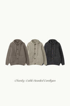Chunky Cable Hooded Cardigan (Unisex)