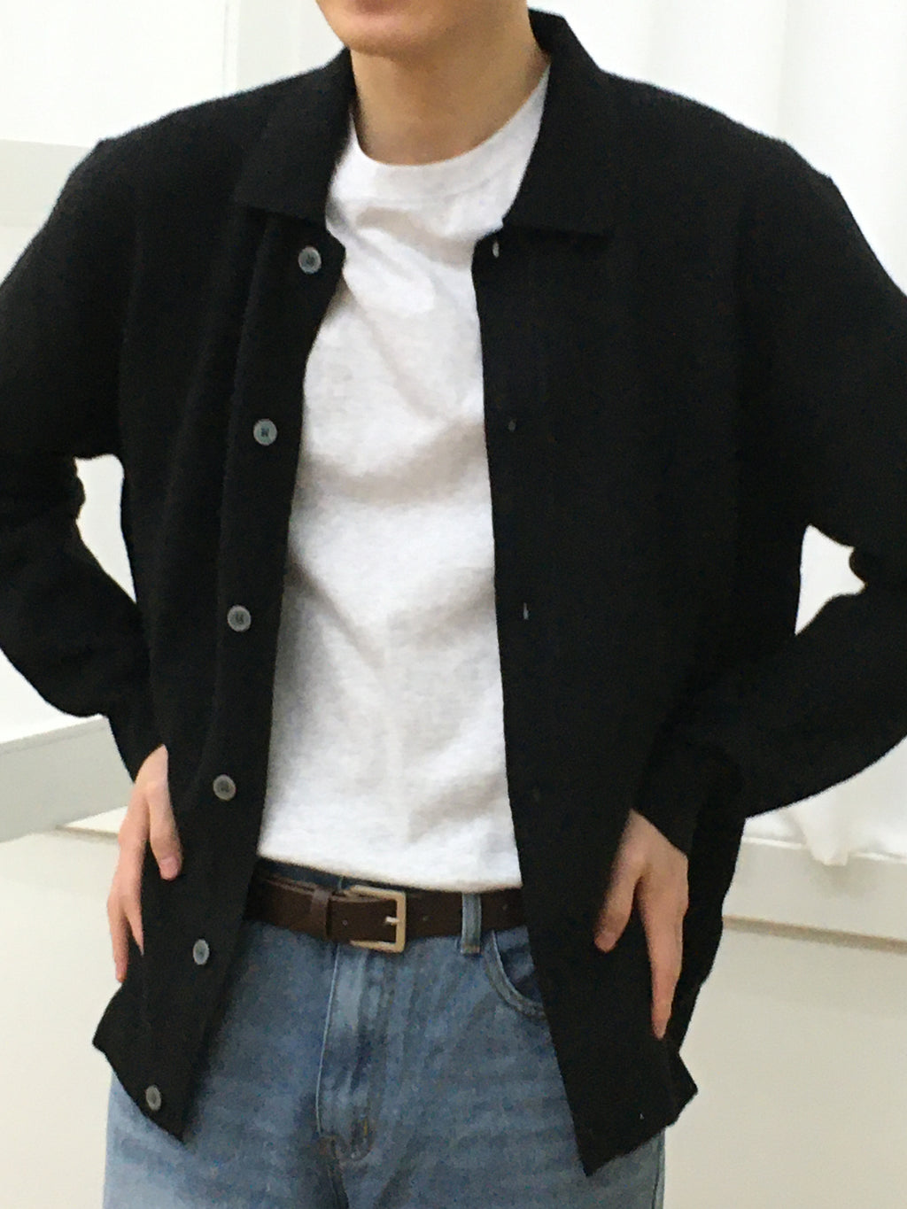 Classic Button Collar Knit