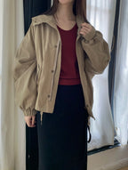 Cotton hooded field jacket