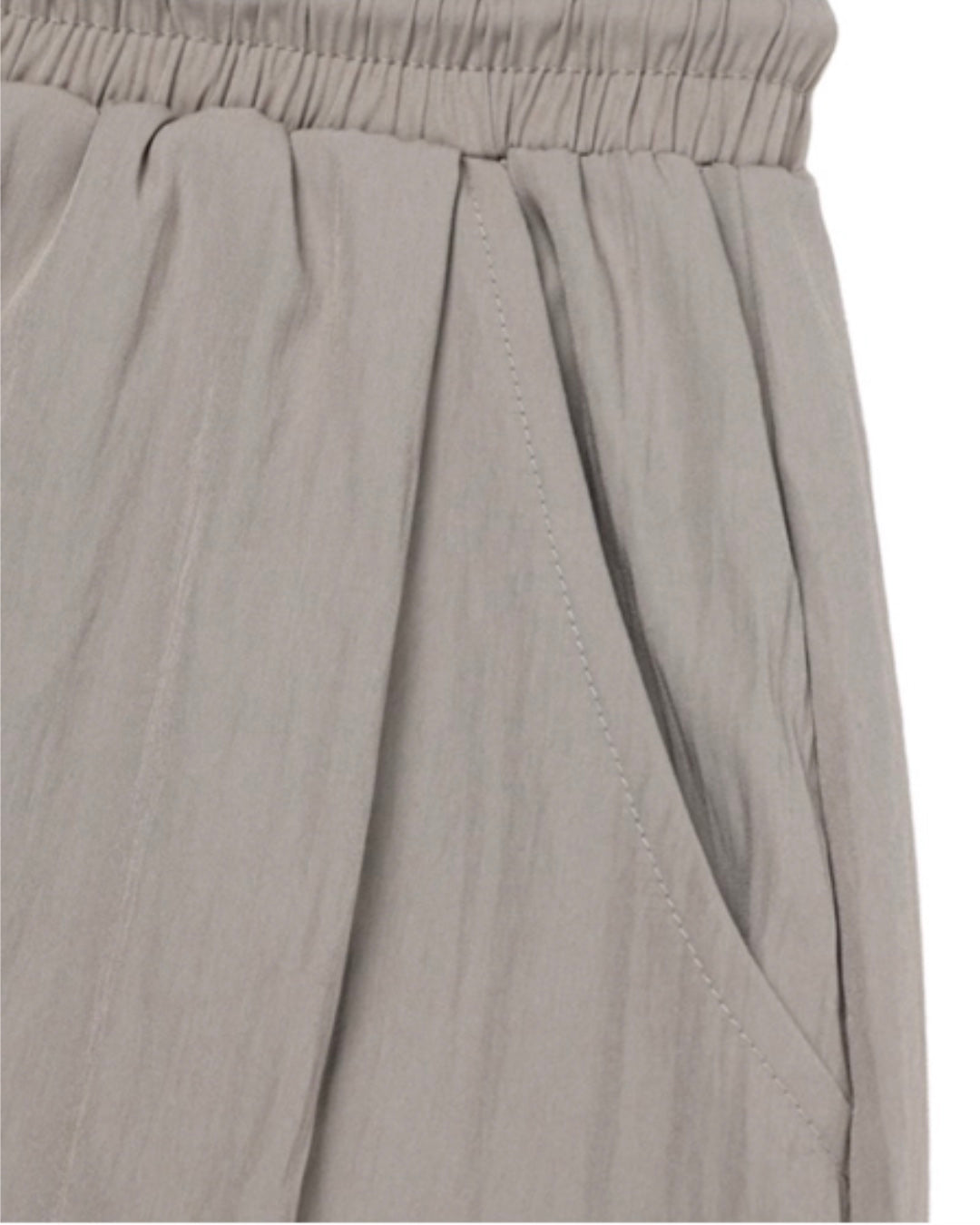 Nylon Wide-Leg Pants