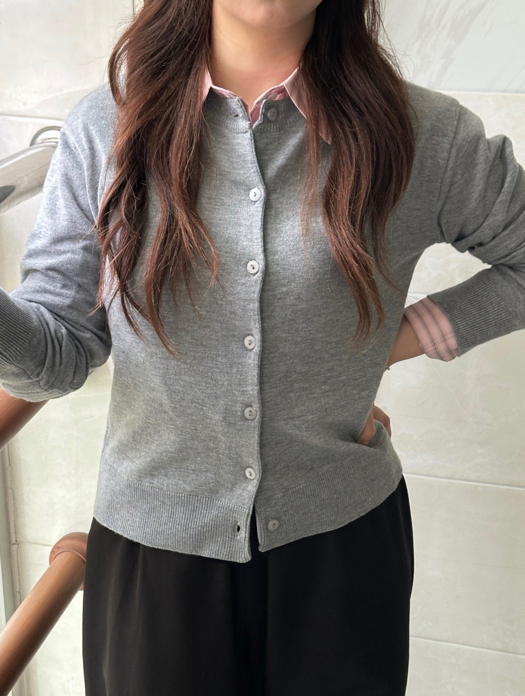 Classic Crew Neck Cardigan