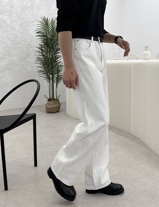 Refined Wide-Leg Cotton Pants