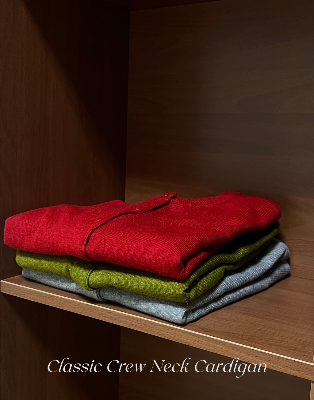 Classic Crew Neck Cardigan