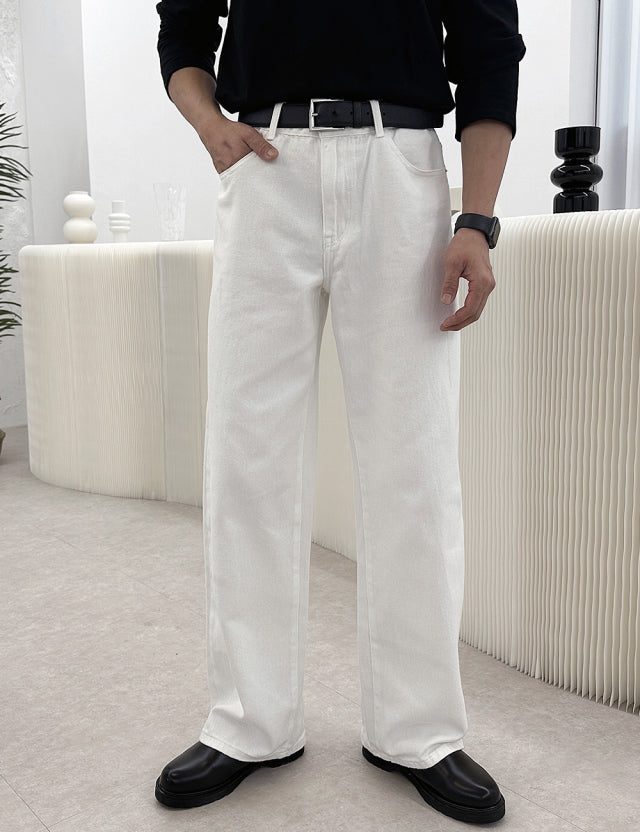 Refined Wide-Leg Cotton Pants