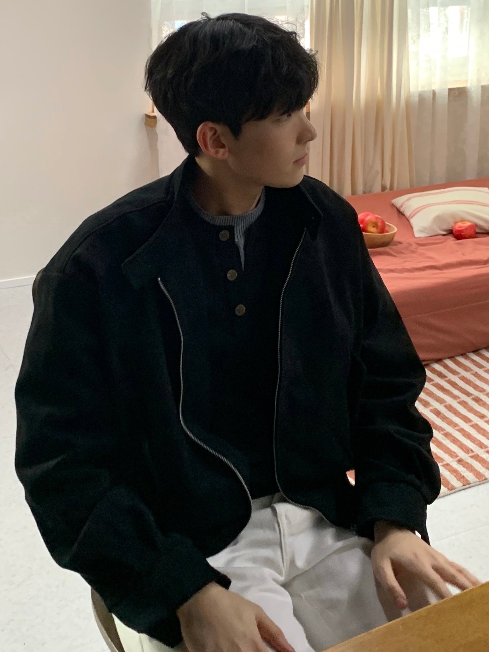 Classic Suede Harrington Jacket