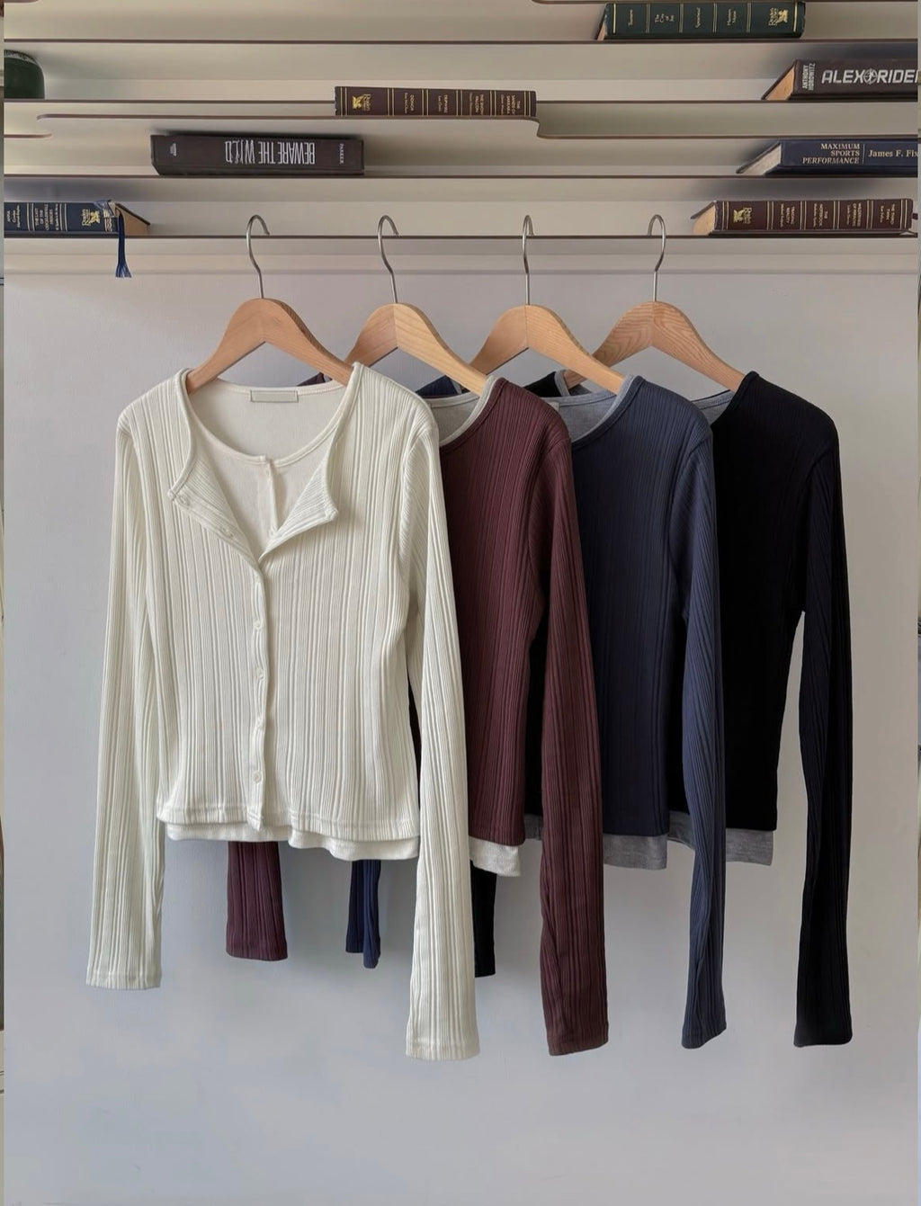 Double ribbed knit cardigan / Double-Rippenstrick-Cardigan