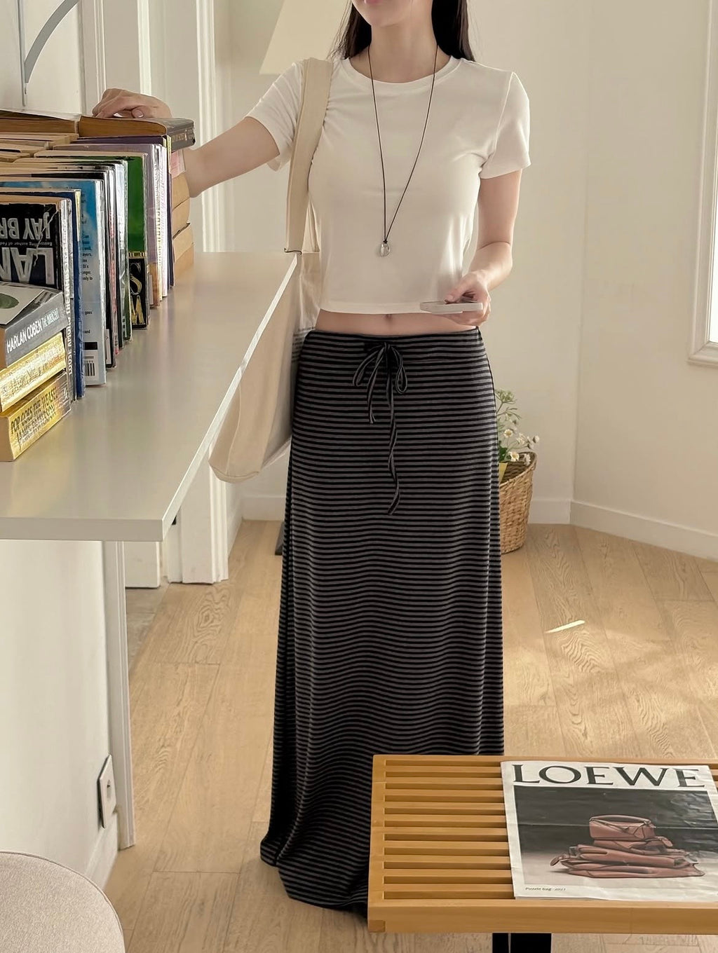 Striped Maxi Skirt