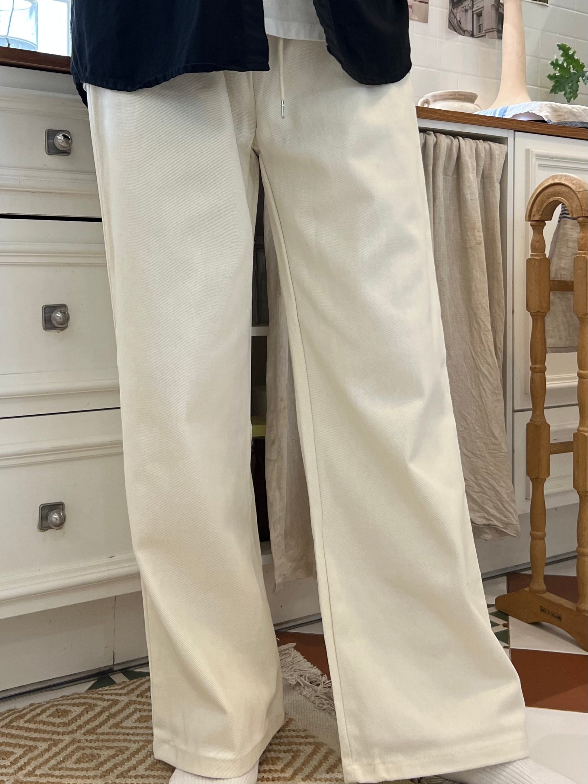 Cotton Wide Pants