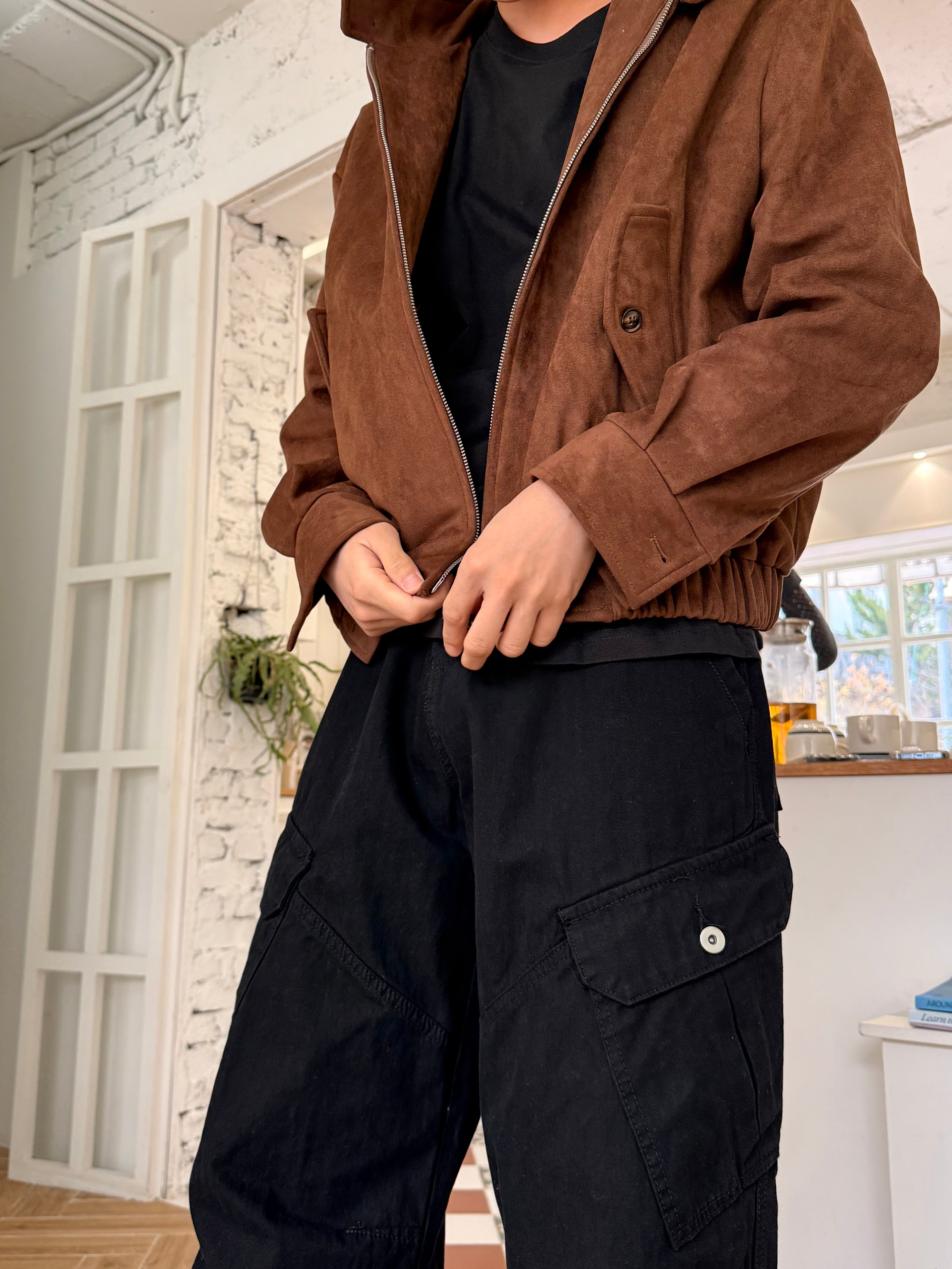 Classic Suede Harrington Jacket