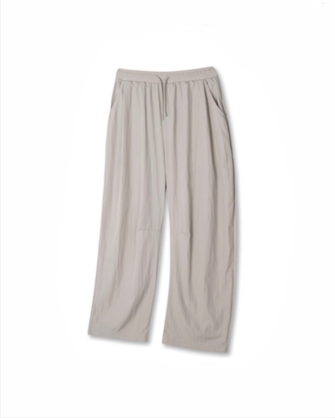 Nylon Wide-Leg Pants
