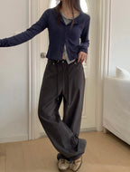 Double ribbed knit cardigan / Double-Rippenstrick-Cardigan