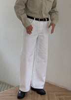 Refined Wide-Leg Cotton Pants