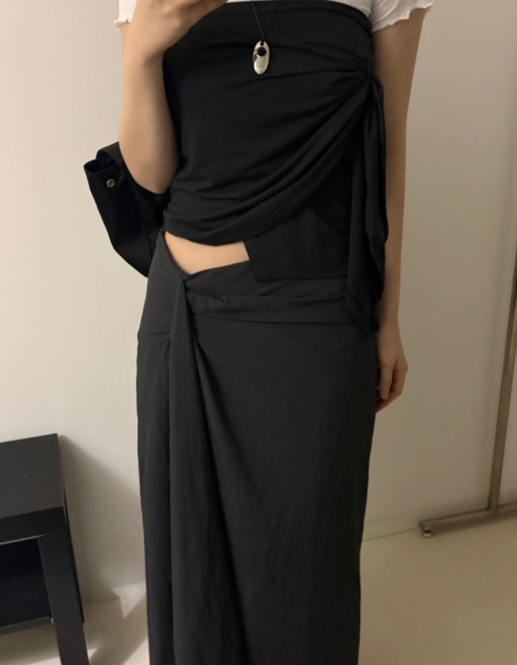 Draped Long Skirt