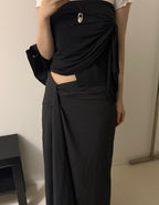 Draped Long Skirt