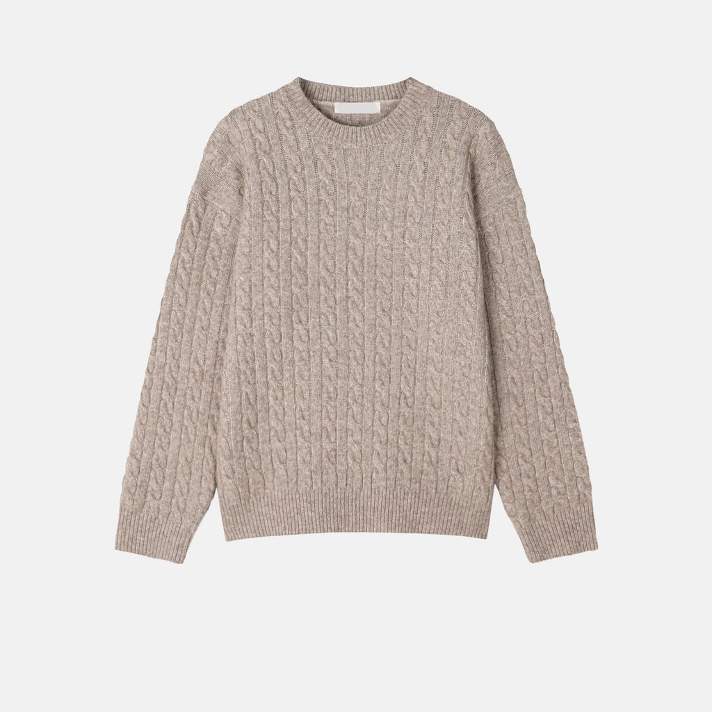Cropped Cable Soft Wool Knit