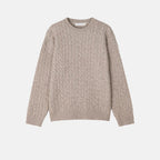 Cropped Cable Soft Wool Knit