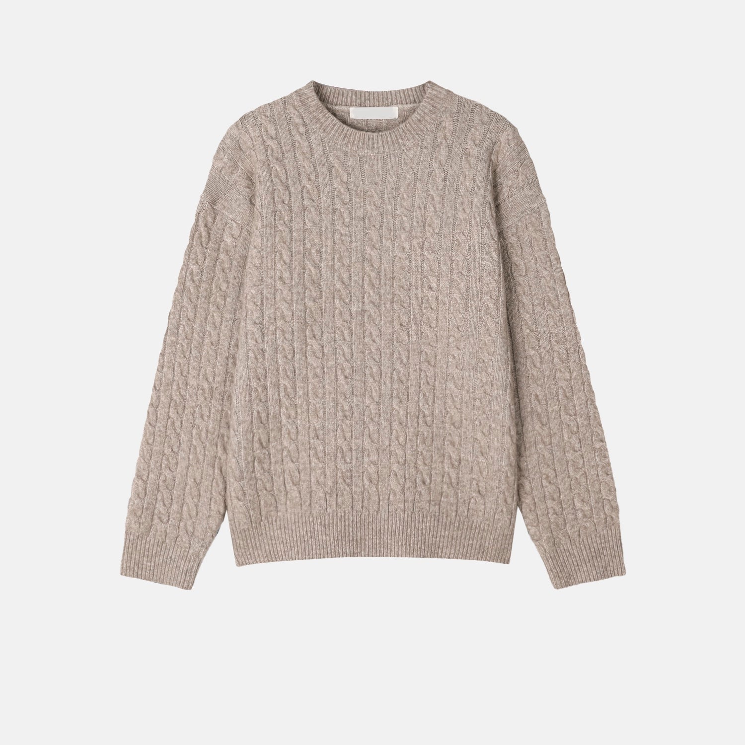 Cropped Cable Soft Wool Knit