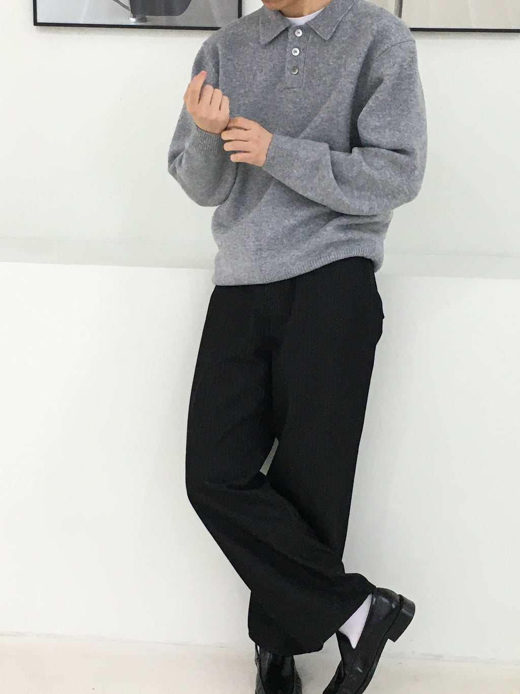 Heritage 5-Gauge Button Collar Knit