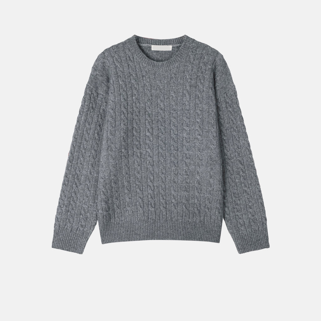 Cropped Cable Soft Wool Knit