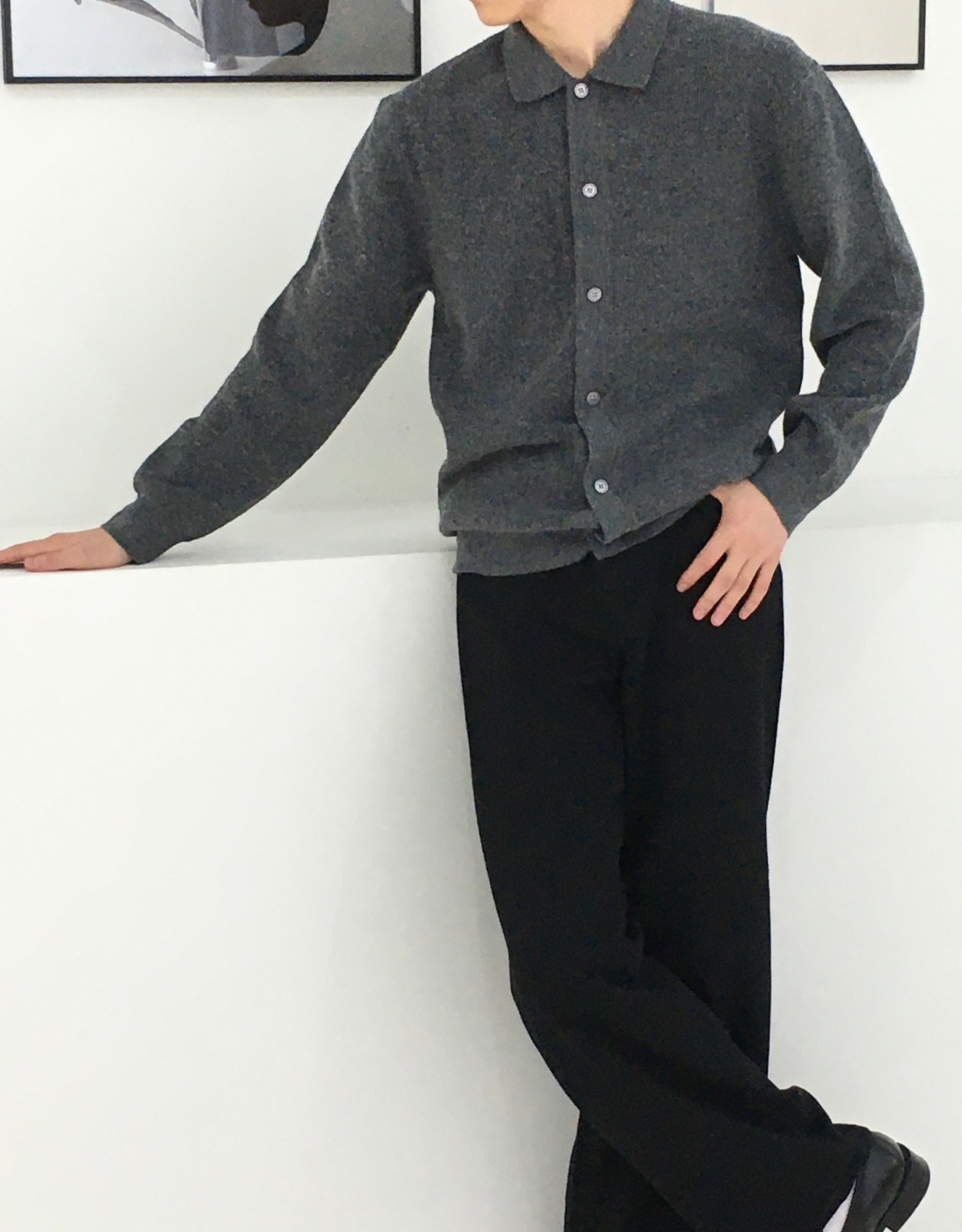 Classic Button Collar Knit