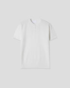 Ribbed Henley Knit Tee
