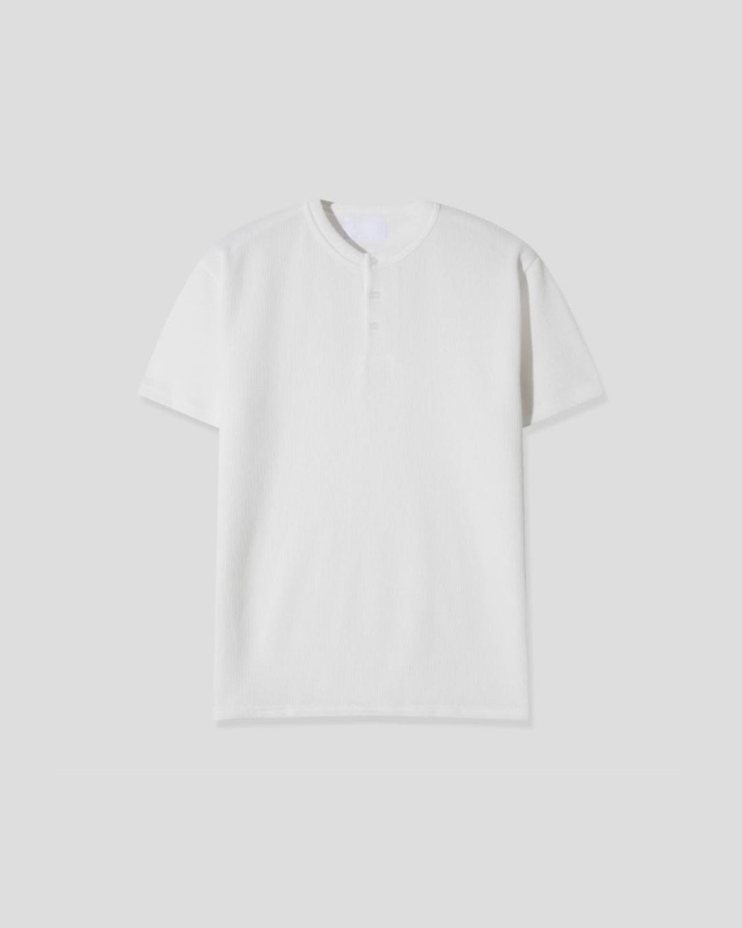 Ribbed Henley Knit Tee