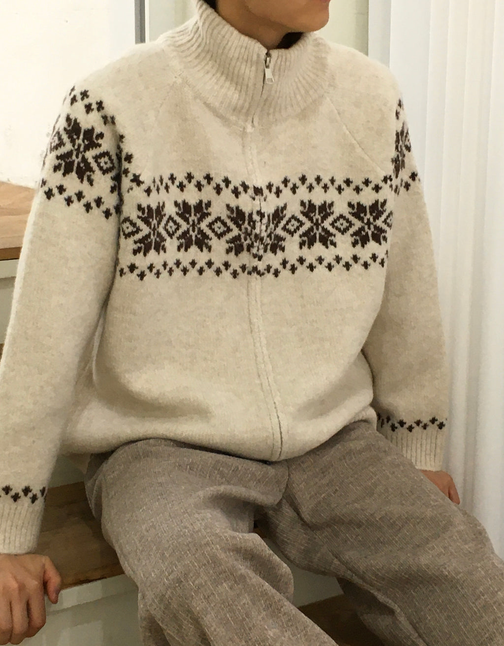 Snowflake Nordic Winter Zip-Up