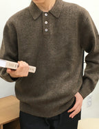 Heritage 5-Gauge Button Collar Knit