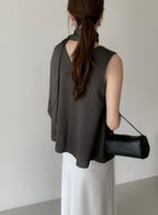 Tie Sleeveless Blouse